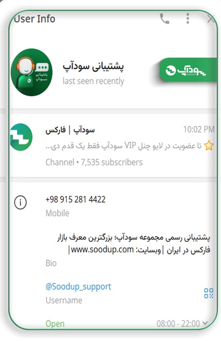تلگرام پشتیبانی کپیتال اکستند