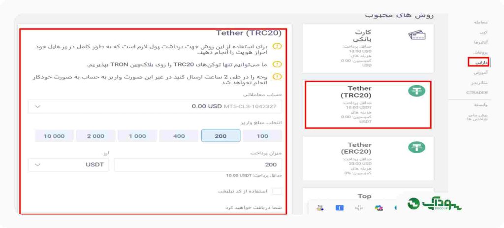 کپی کیف پول لایت فایننس