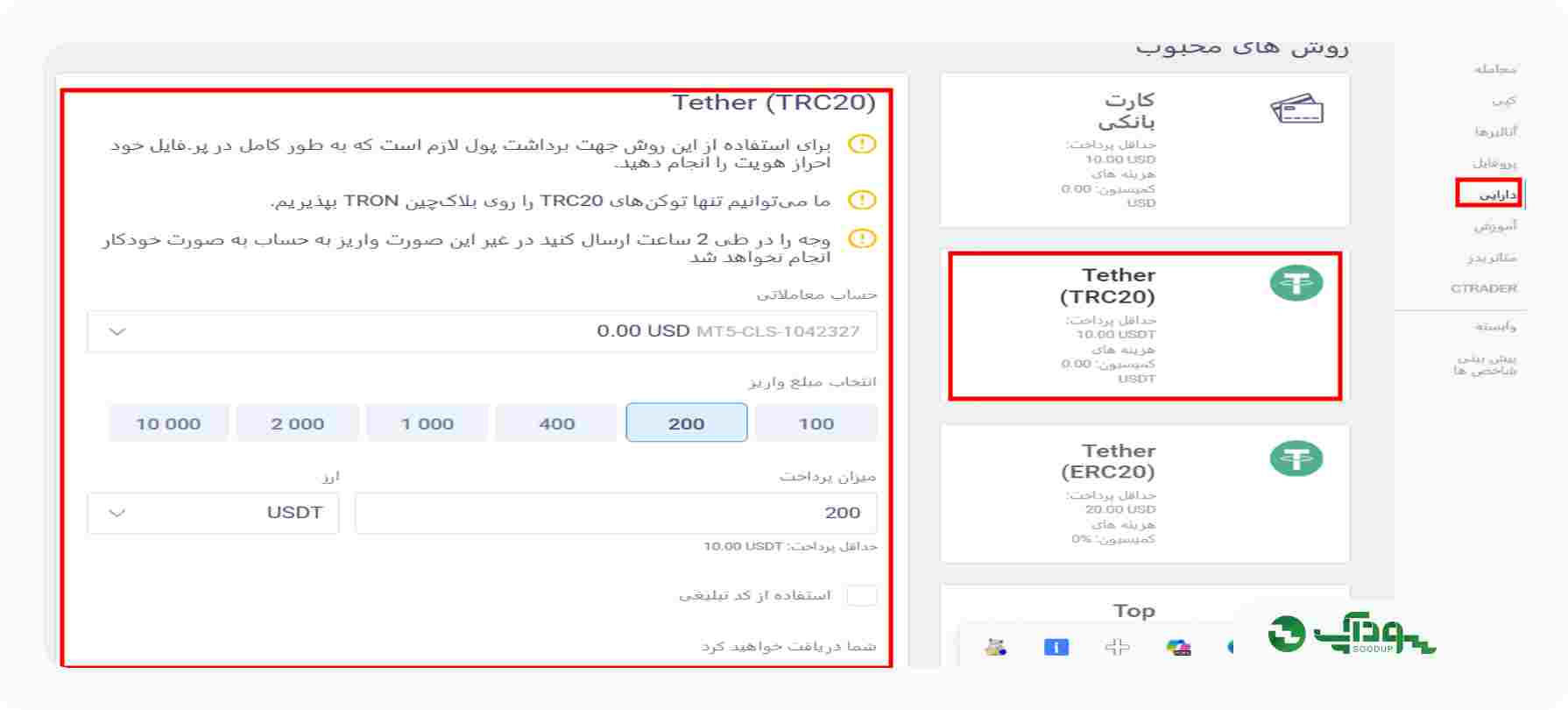 کپی کیف پول لایت فایننس