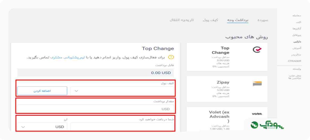 آموزش واریز و برداشت لایت فایننس سودآپ