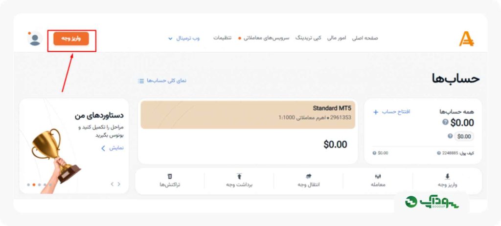 واریز وجه در آمارکتس