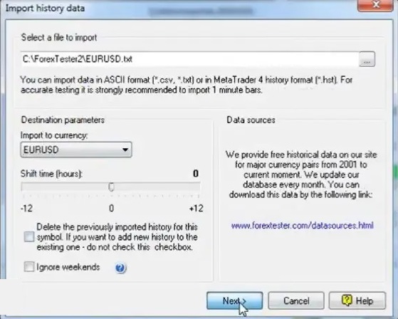 Import history data
