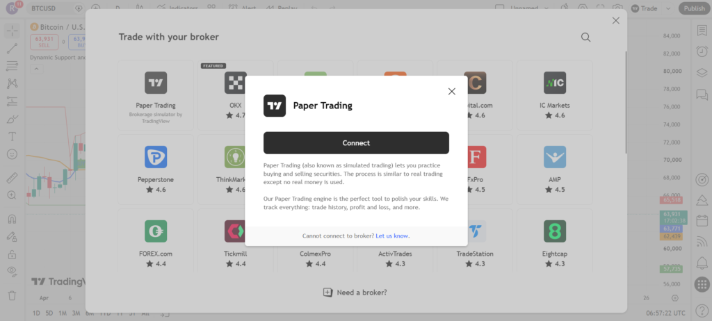 Paper Trading by TradingView
