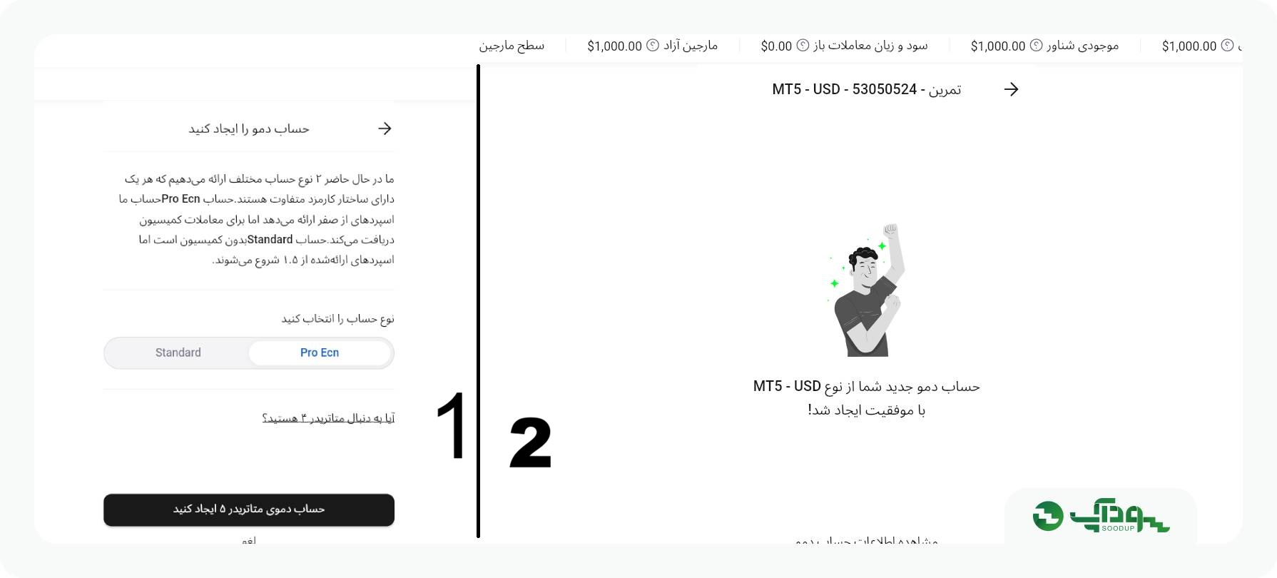 افتتاح حساب