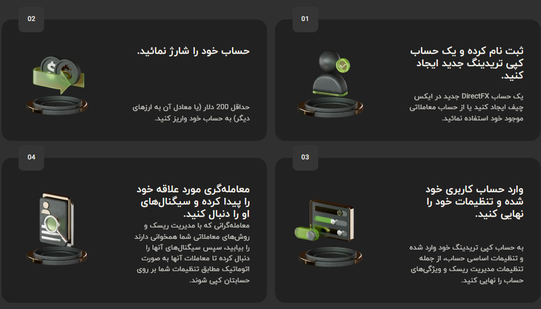 کپی ترید در حساب xchief