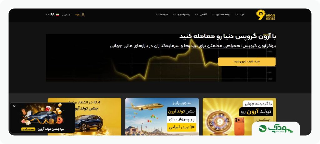 صفحه اصلی بروکر آرون گروپس