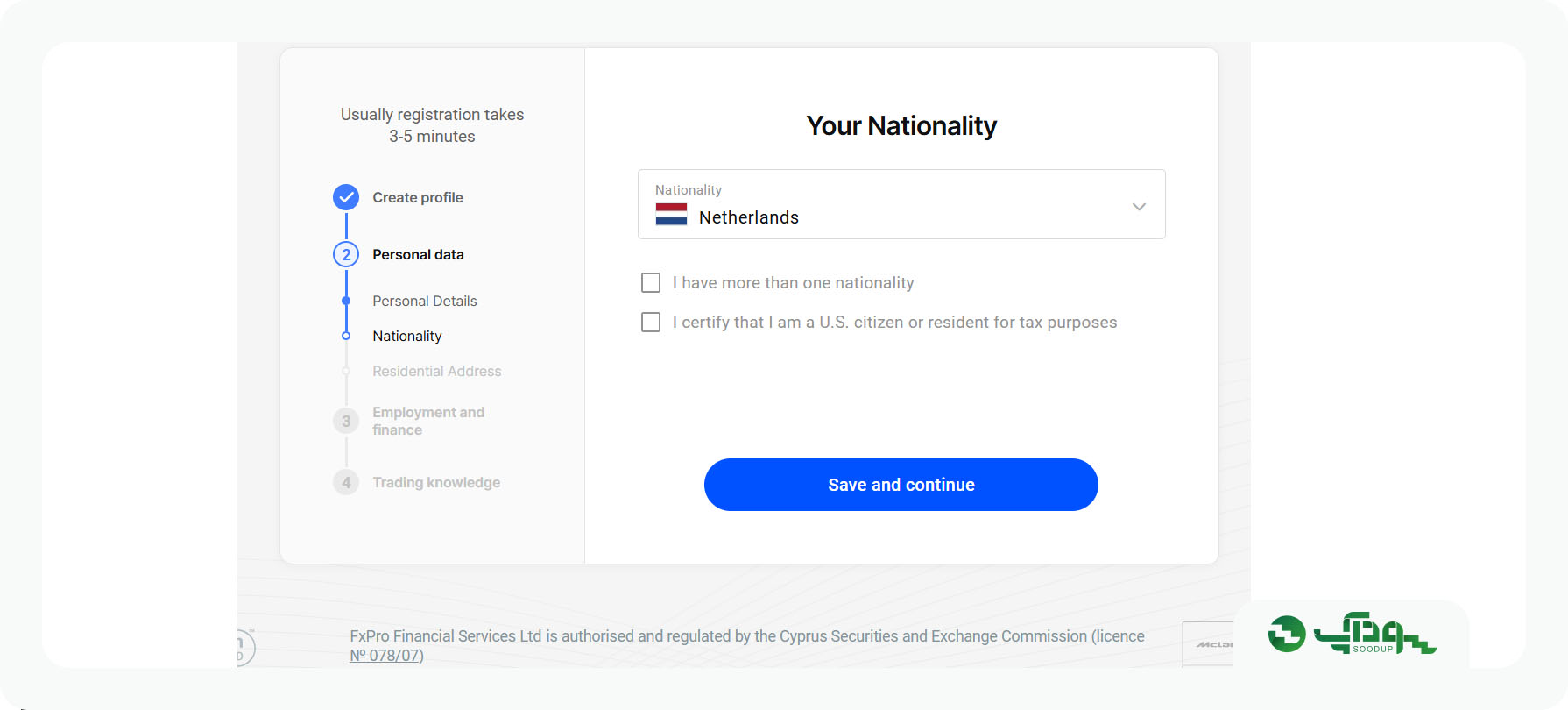 ملیت تریدر در اف ایکس پرو